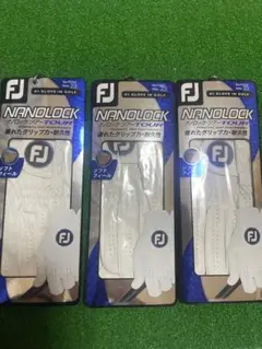 新品　3個セット フットジョイ ナノロックツアー ゴルフグローブ