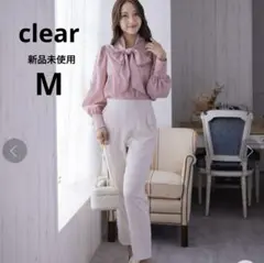 新品未使用 clear パール ハイウエスト テーパード　パンツ スラックス M