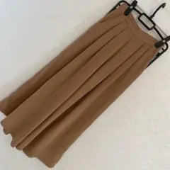 ガウチョワイドパンツ キャメルベージュ レディースM
