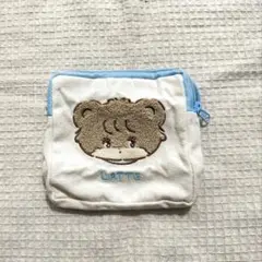 mikko characters もこもこポーチ ラテ