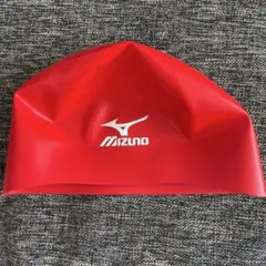 ミズノ 競泳用 シリコンキャップ 赤