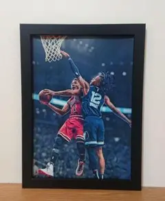 NBA ジャ・モラント　デリック・ローズ　ポスター　フレーム付き　B5サイズ