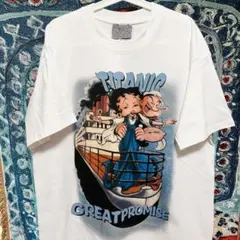 Bettyティーシャツ 半袖 メンズ ヴィンテージリプリント XL ２XL