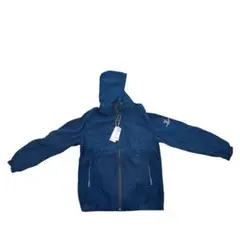 ジャケット カジュアル 無地 フード付き Mサイズ ネイビー