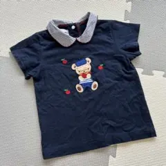 ファミリア　襟付き　半袖Tシャツ　トップス　90