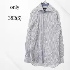 オンリー　ワイシャツ　長袖　ストライプ　38R S ビジネス　オフィス　通勤