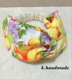 再販 フルーツ カラフルターバン♡ 可愛い 華やか クロスターバン ヘアターバン