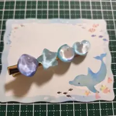 幻想的な水面 ヘアクリップ