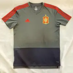 【美品】adidas スペイン代表エンブレム グレー シャツ O
