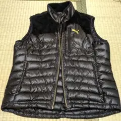 puma sorayama ダウンベスト PUMA L y2k ビックシルエット フェザー マルチカラー ダウン