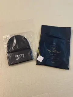 【新品】PANTY GET’S ニット帽 限定デザイン　ラッピング袋付き　ゴルフ