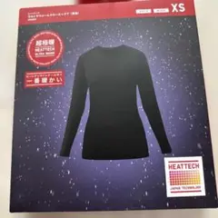 UNIQLO HEATTECH ブラック 長袖 Tシャツ XS