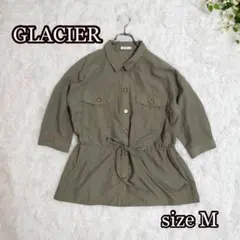 GLACIER ドロストコットンシャツ（M）七分袖