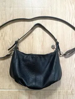 新品同様【Laura Dimaggio】黒レザーショルダーバッグ