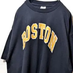 デルタ ボストン ロゴ Tシャツ ブラック 黒 XL 古着