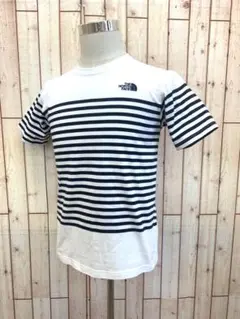 ⭐︎THE NORTH FACE⭐︎夏爽やかボーダー柄半袖Tシャツ S【中古】a21