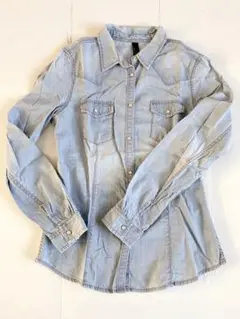 ⭐︎ベネトン デニムシャツ 長袖 青 BENETTON JEANS Mサイズ⭐︎