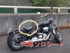 値下【汎用】肉厚ソロシート ハーレー ドラッグスター バルカン スティードetc