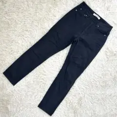 イネド スリムパンツ スキニー ブラックLサイズ 伸縮性 着回し カジュアル