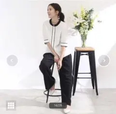 IT'S DEMO 配色ブラウス　半袖