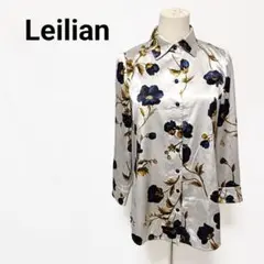 《Leilian》高級感◎ 花柄長袖ブラウス フォーマルにも オフィスカジュアル