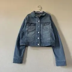 【美品】ユニクロ デニムジャケット ブルー ショート丈 ストレッチ