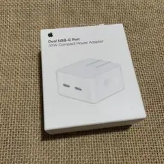 純正アイホン 箱付き デュアルUSB-Cポート搭載35Wコンパクト電源アダプタ