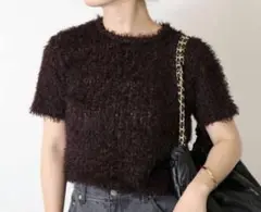 スローブイエナ TEAK/ティーク BOUKLE KNIT TK24FWTP01