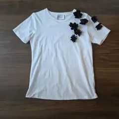 beBlumarine フラワー装飾 Tシャツ