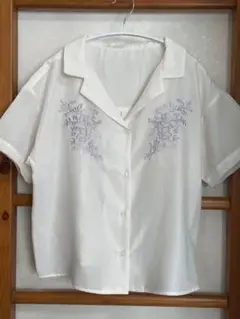 新品　イング　刺繍オープンシャツ