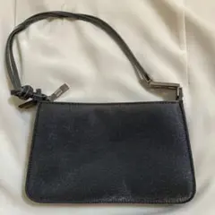 サテングレー　クラッチバッグ　パーティバッグ