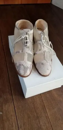 新品❗Italy製　革+メッシュデザインシューズ