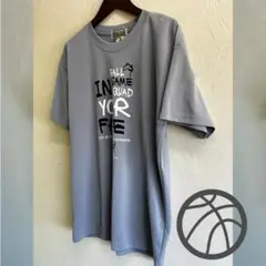 バスケットボールTシャツ グレー BALL LINE