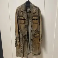 LGB デニムジャケット ベージュ系 ウエストベルト付き
