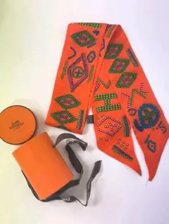 HERMES エルメス ツイリー スカーフ オレンジ