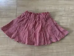 赤と白のチェック柄 スカート　ギンガムチェック