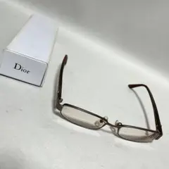 【送料無料】DIOR ディオール メガネ 度有 ブラウン