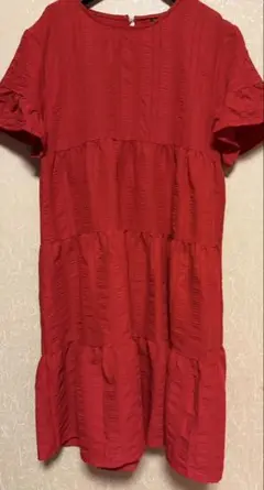 SHEIN赤ワンピース チュニック　M