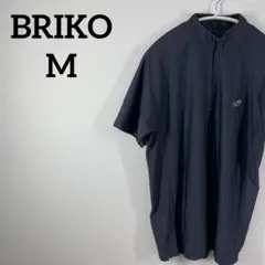 ブリコ【M】メンズハーフジップメッシュTシャツ/ポケット付き/夏物