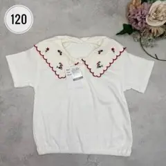 【新品未使用】スカラップ　半袖シャツ　トップス　キッズ