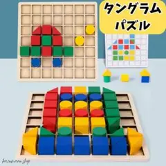 木製 ブロックパズル 積み木 絵合わせ タングラム 知育玩具 モンテッソーリ②