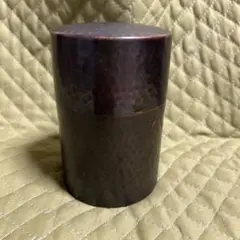 茄子型茶筒／紫小紋。美幸堂。【新品・未使用品】インテリア、食卓にどうぞ。 茄子型茶筒／紫小紋。美幸堂。【新品・未使用品】インテリア