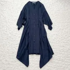 palmer//harding UK8 アシンメトリーストレッチシャツドレス