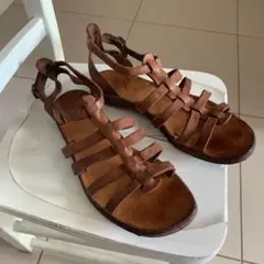 イタリア製 38サイズ 革サンダル ブラウン