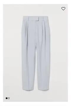 H&M ライトブルー タック アンクルスラックス