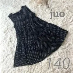juo＊ノースリーブフレアワンピース ドット 可愛い 夏 トレンド リンク