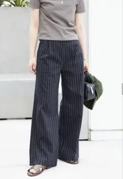 【最終価格】SLOBE IENA リネン混 スラックス パンツ