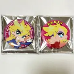 パンスト パンティー&ストッキング まねきねこ 缶バッジ パンティー 2点