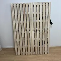 木製折りたたみ式すのこベッド ダブルサイズ