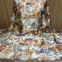 ❣超美品　状態良好　大判　絹100% 花柄 スカーフ ☝˃̵͈̑ᴗ˂̵͈̑❤